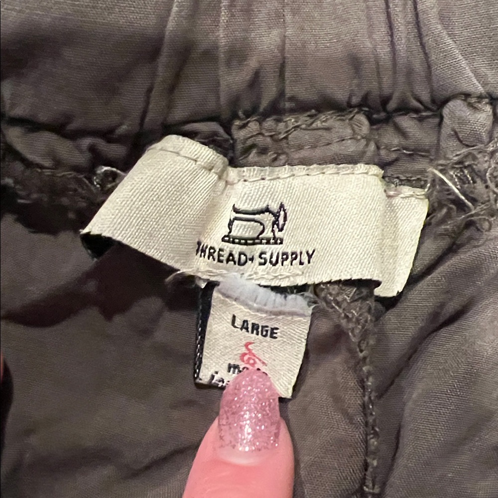 Thread & Supply olive green paper bag waist pants - Picture 9 of 9